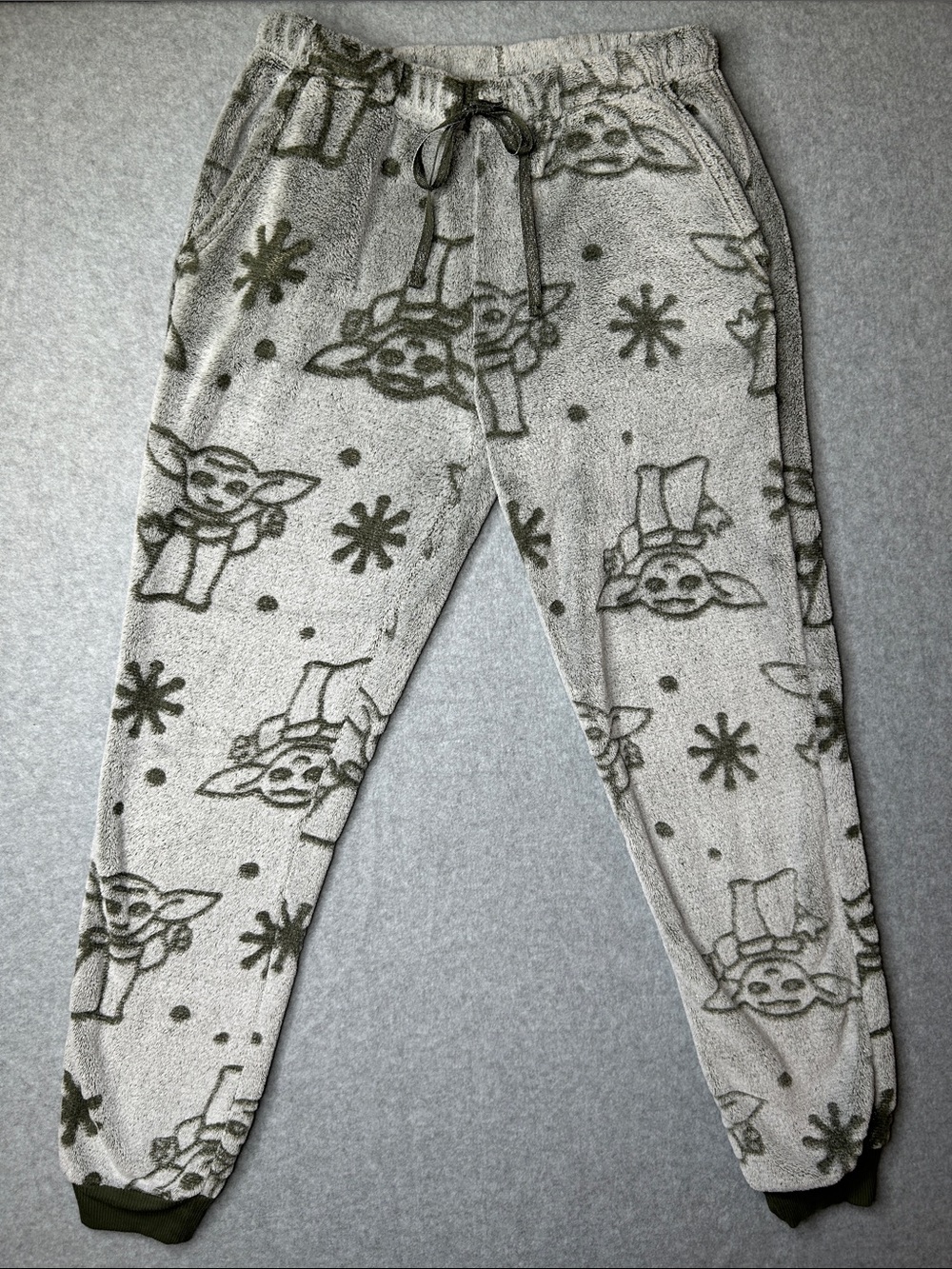 Star Wars Kids Grey Fleece Joggers‎ with Grogu Print